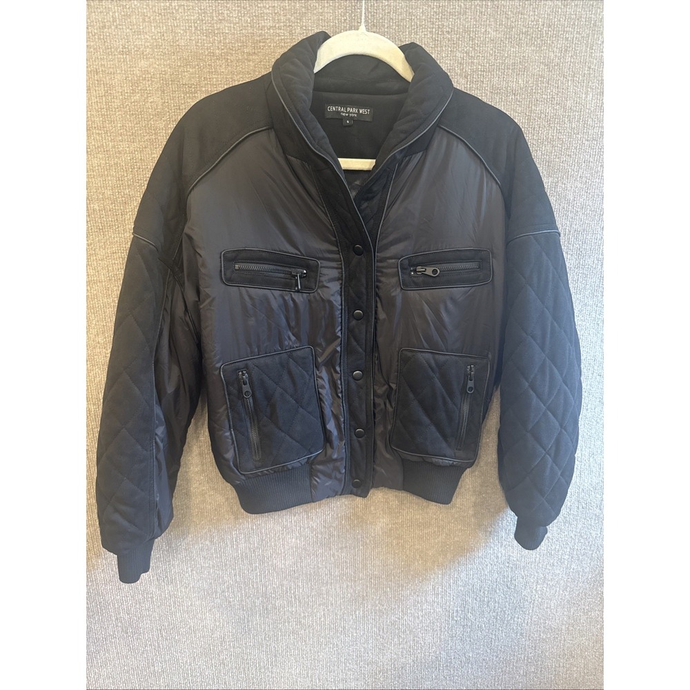 Central Park West New York Black Winter Womens Coat Size Large